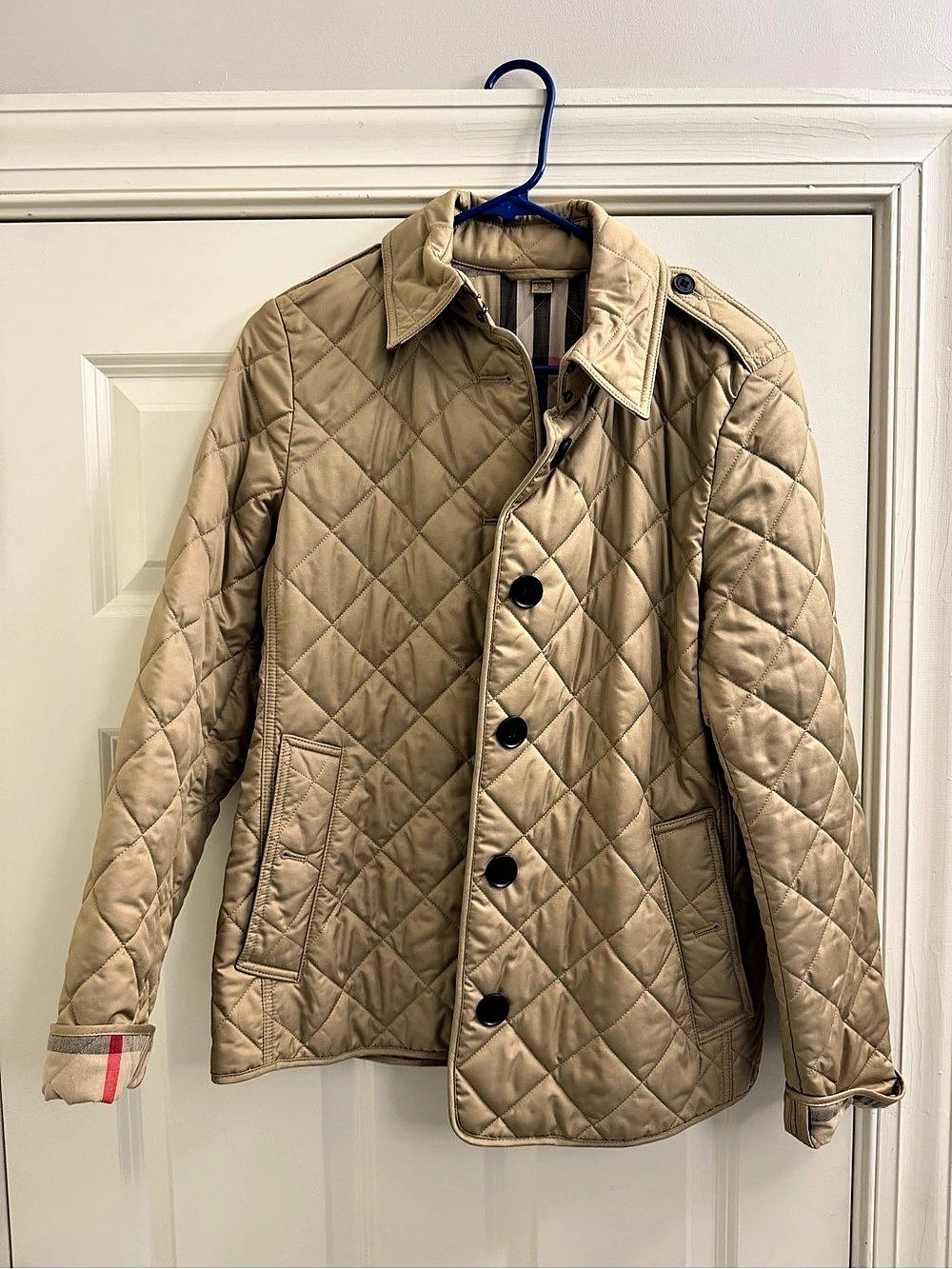 Burberry Fernleigh Diamond Quilted Jacket Brown Medium